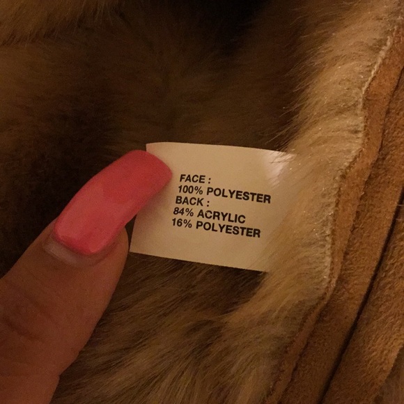 Brown fur coat/kids size 12(XL) - Picture 4 of 7